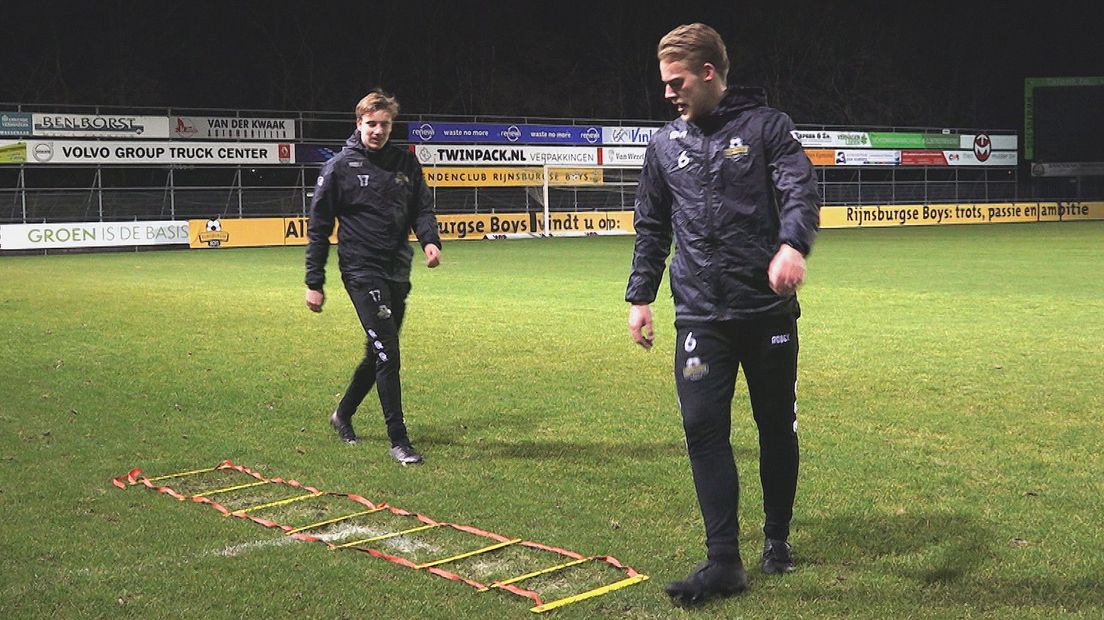 Jeroen Spruijt en Bram Ros in training