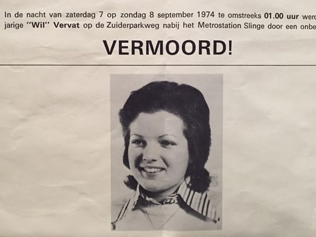 Poster die in 1974 huis-aan-huis werd verspreid.