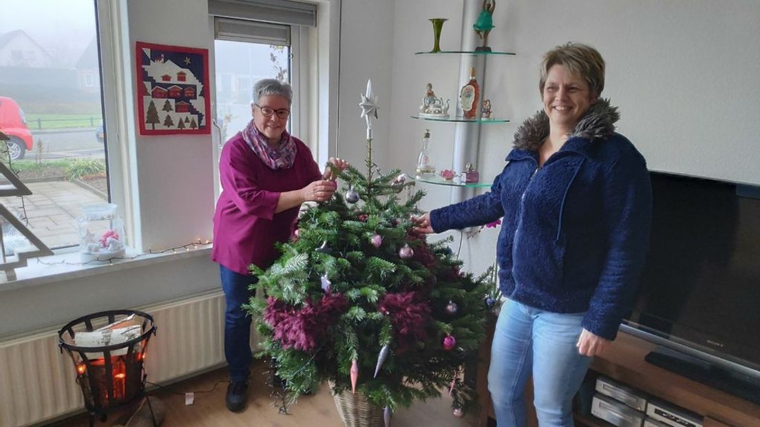 Wilma krijgt een kerstboom van haar vriendin.