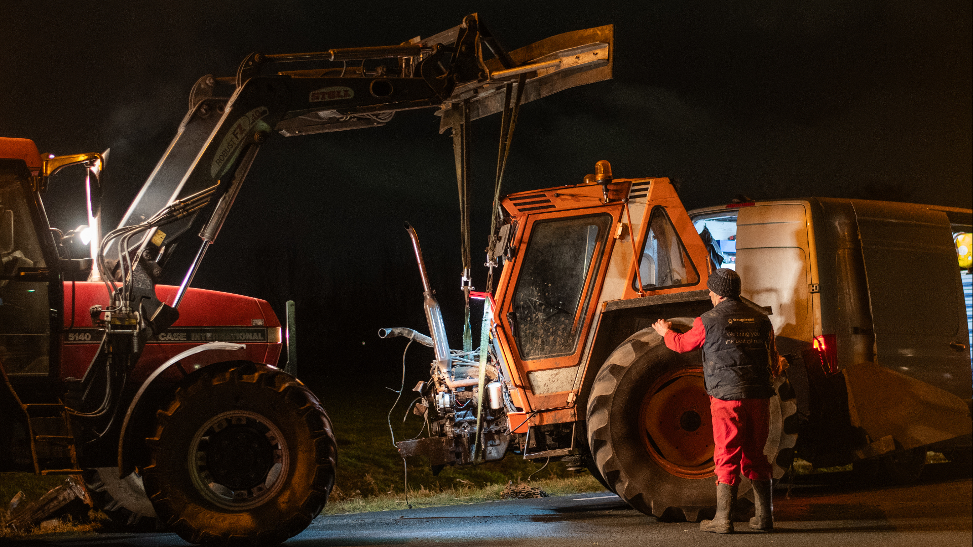 Botsing tussen trekker en auto in Kamerik