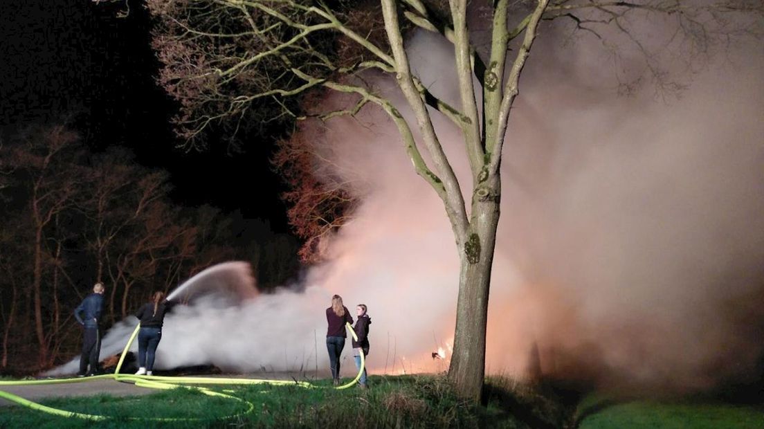 Rietbrand in Giethoorn