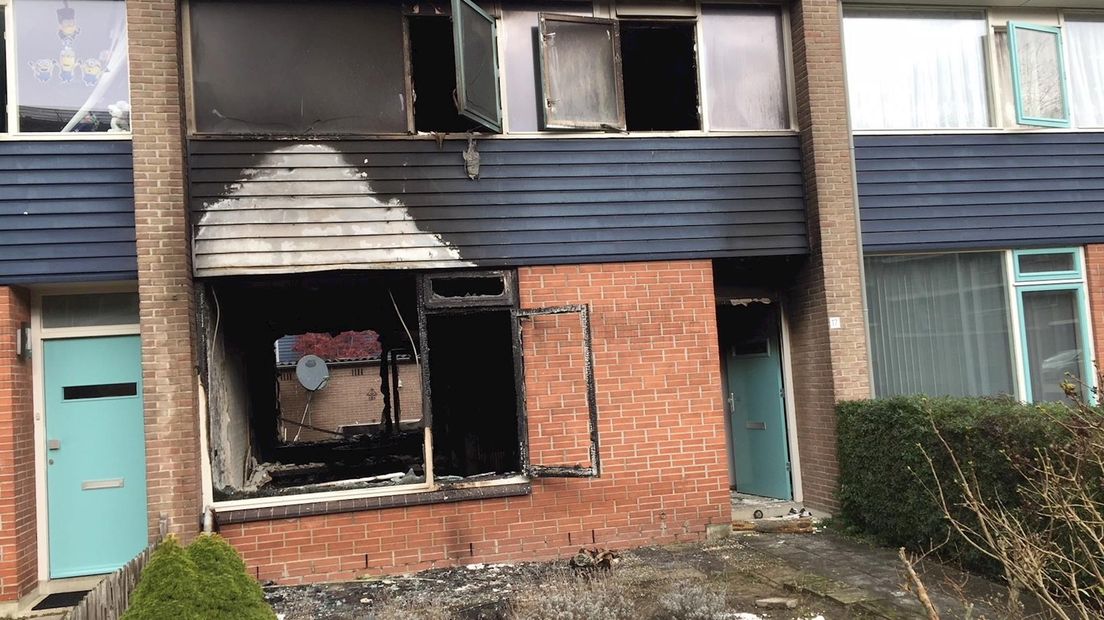 Woning compleet uitgebrand