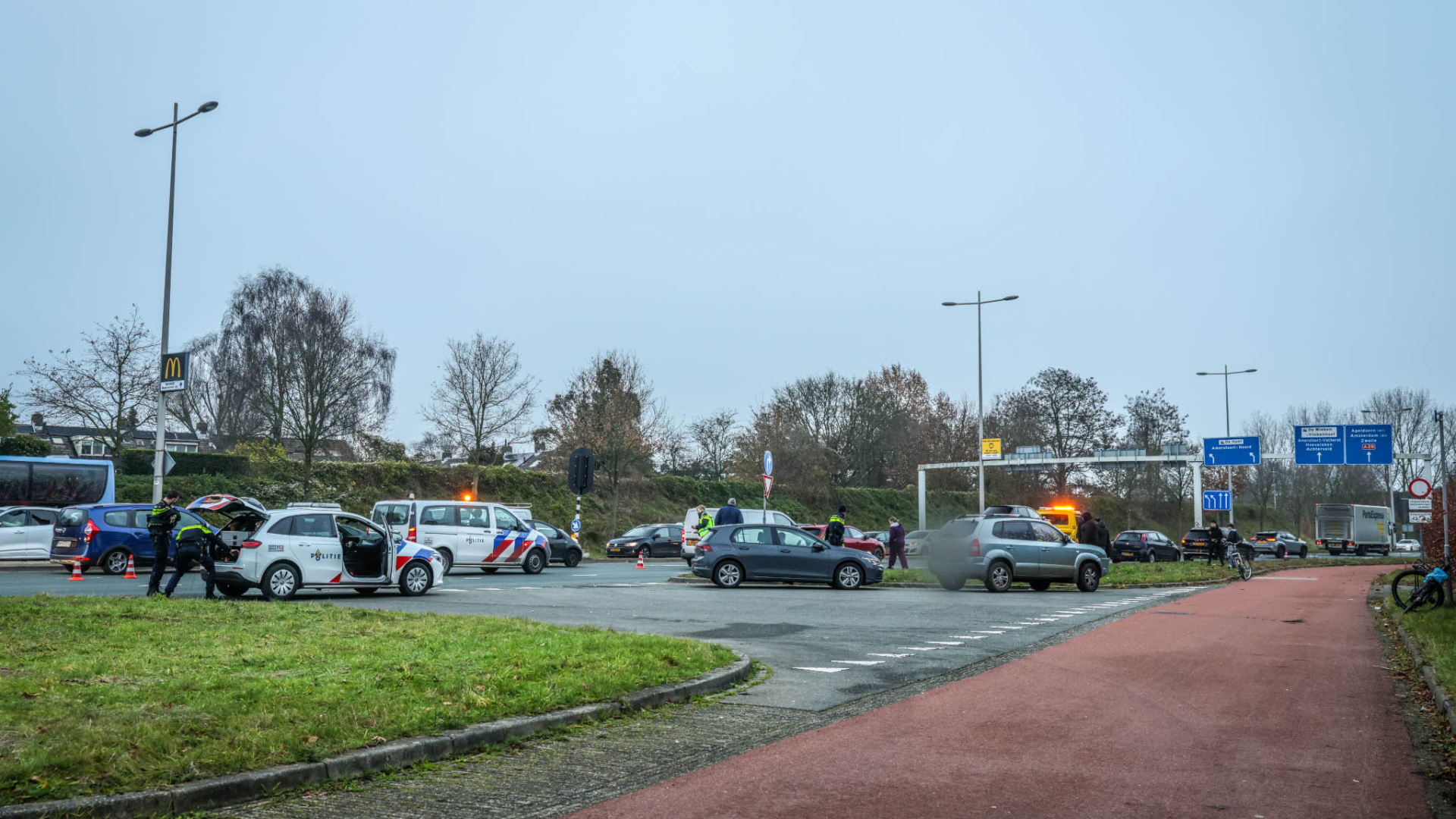 Kettingbotsing met 5 autos in Amersfoort.