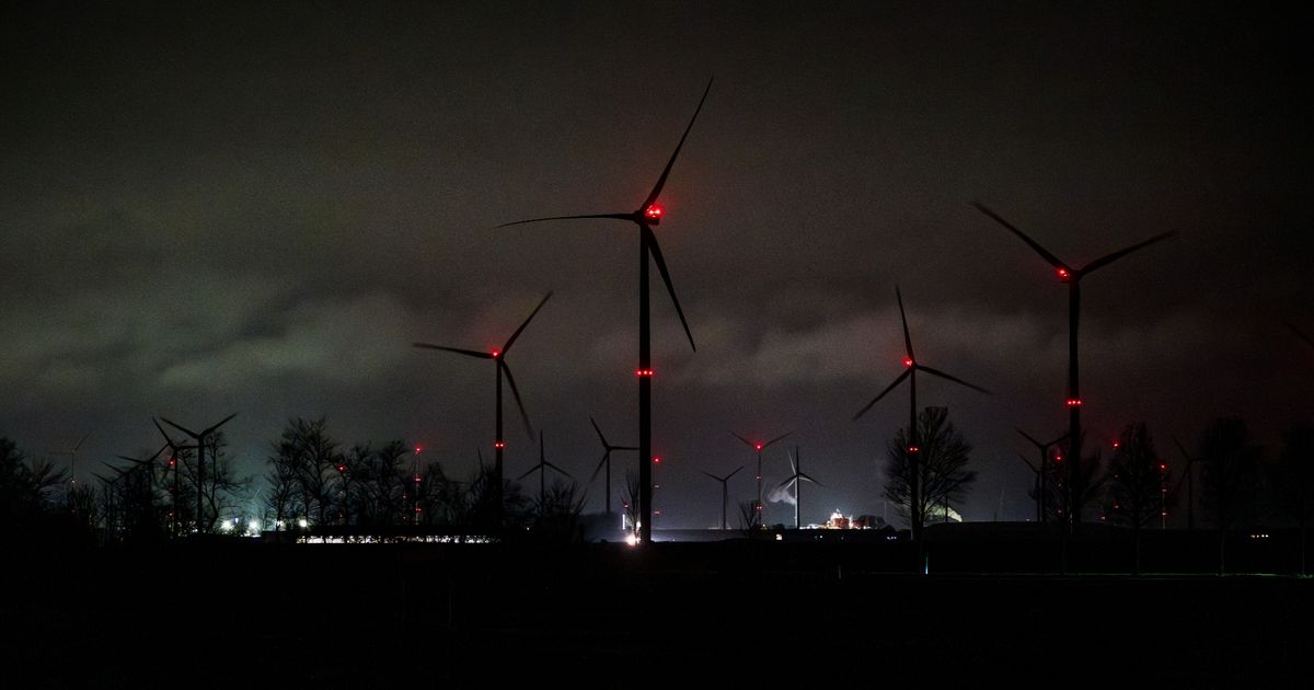 Verlichting Windpark N33 gaat vanaf komende week alleen aan bij naderend vliegverkeer (update)