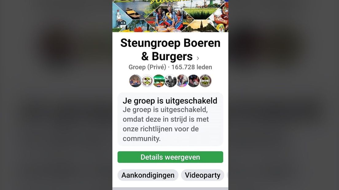 De veel bezochte Facebook-groep Steungroep Boeren & Burgers bestaat niet meer (Rechten: Facebook)