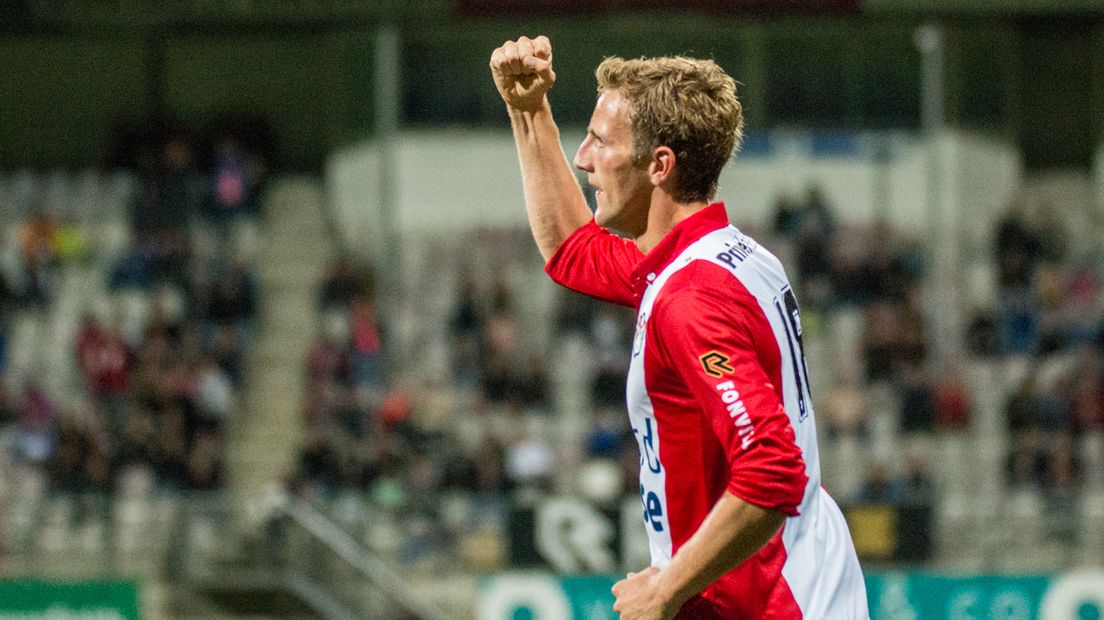 Krohne maakte tegen Almere City FC zijn derde goal van het seizoen