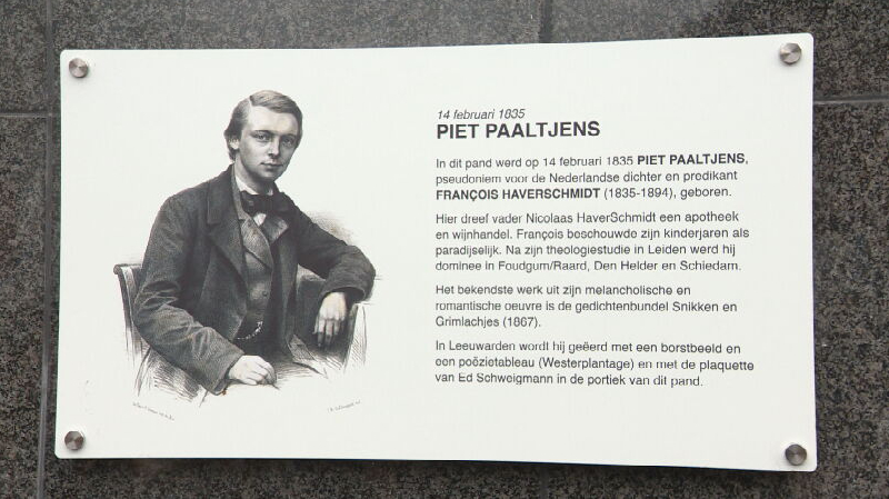 De plakette oer Piet Paaltjens