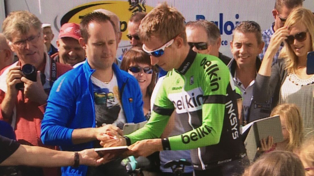 Archief: Bauke Mollema tijdens de eerste etappe van de Enece Tour in 2014 in Terneuzen