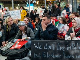 Pro-Palestijnse demonstranten houden sit-in op Utrecht Centraal
