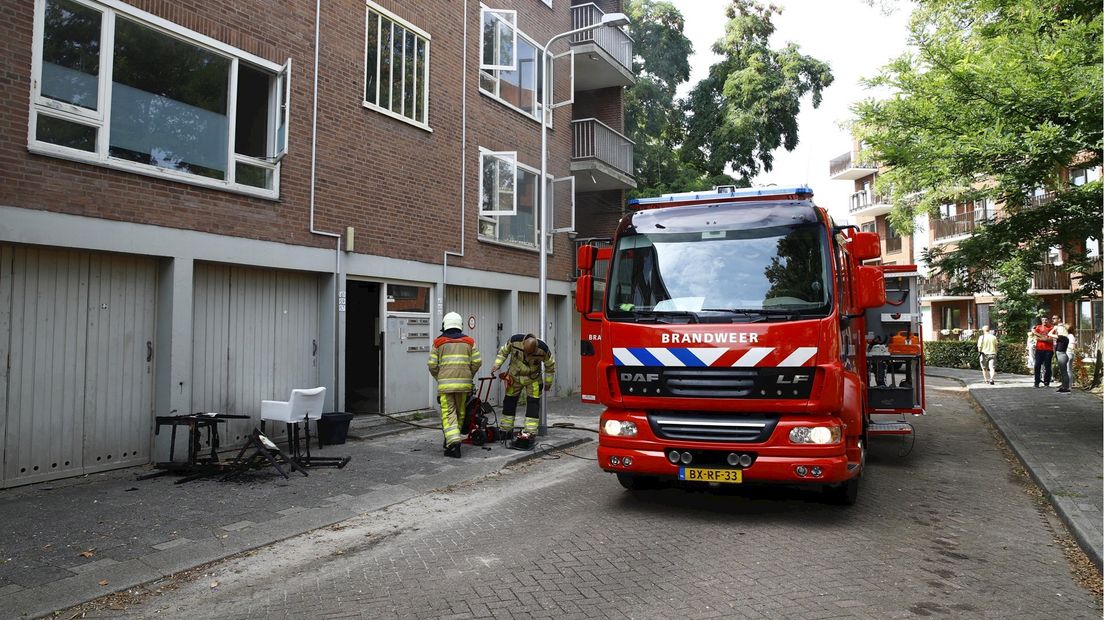 Brand gesticht in leegstaande flat in Zwolle