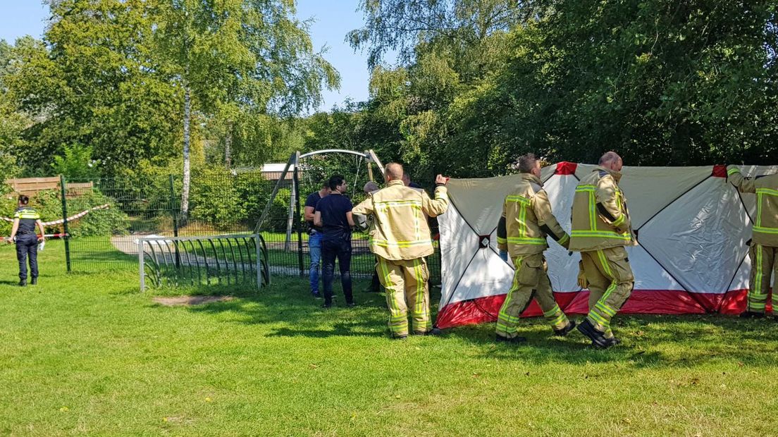 Het onderzoek naar wat er in de speeltuin is gebeurd, loopt nog (Rechten: persbureau Meter)