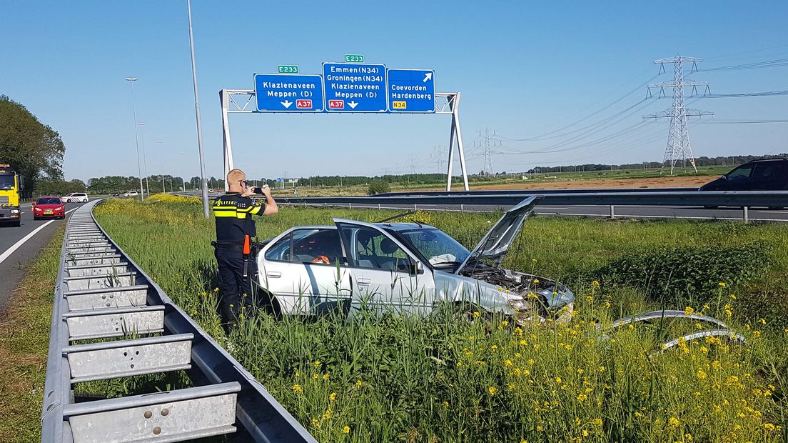 Vermoedelijk werd de bestuurder onwel (Rechten: Persbureau Meter)