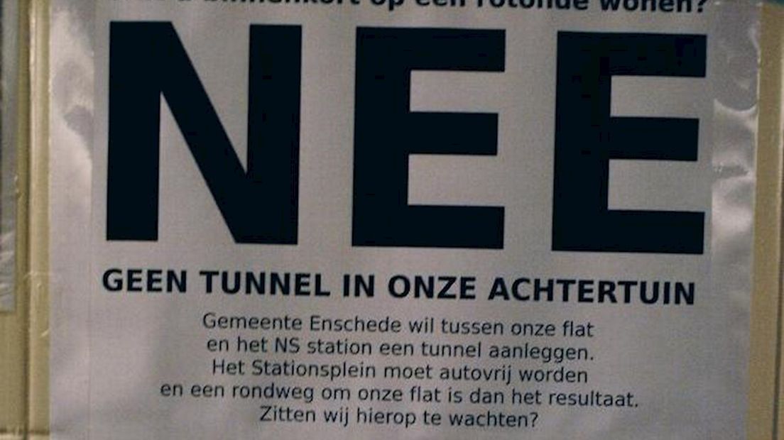 Protest tegen tunnel