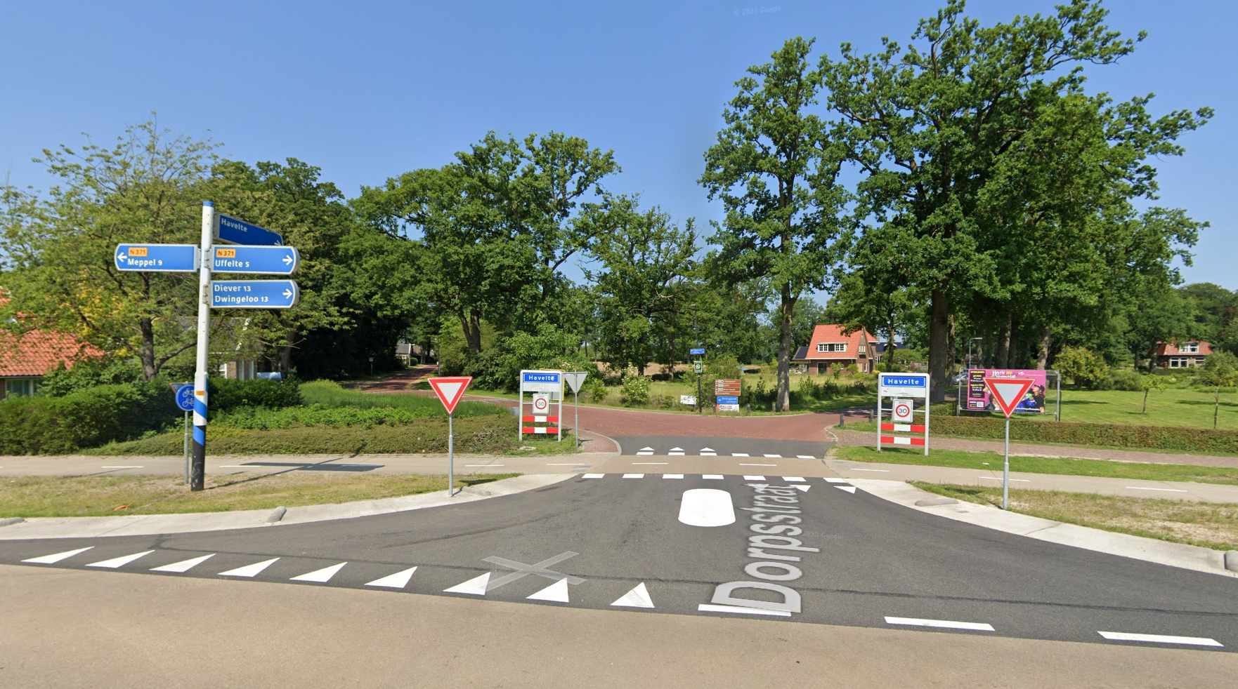 Om deze weg in Havelte gaat het