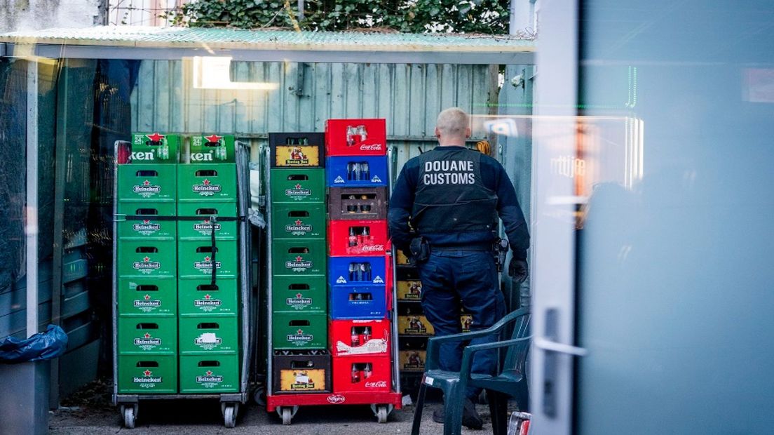 Controle bij een supermarkt