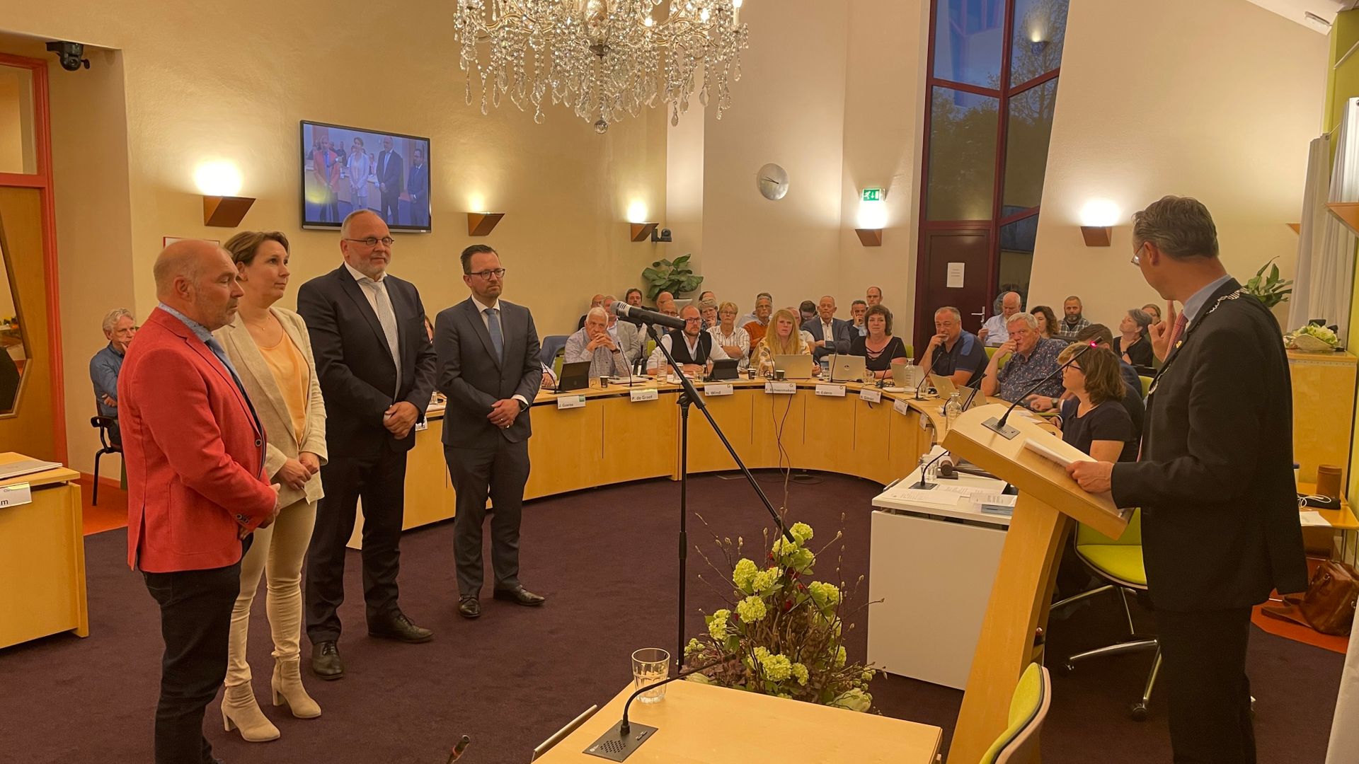 De vier nieuwe wethouders van de gemeente Borger-Odoorn