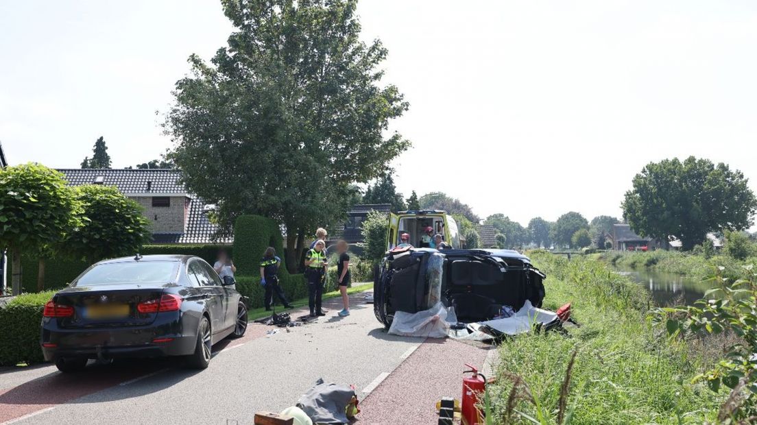 De bestuurder van de brommobiel raakte gewond