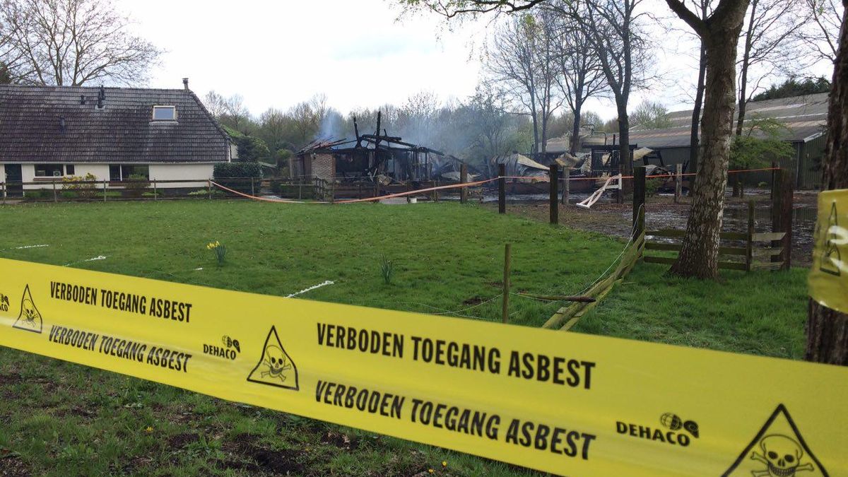 Asbest vrijgekomen bij schuurbrand in Orvelte