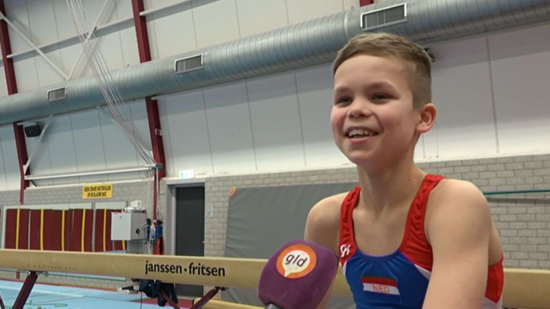 Hij is pas tien jaar, maar turntalent Kasper Wiendels uit Duiven wil ooit schitteren op de Olympische Spelen.