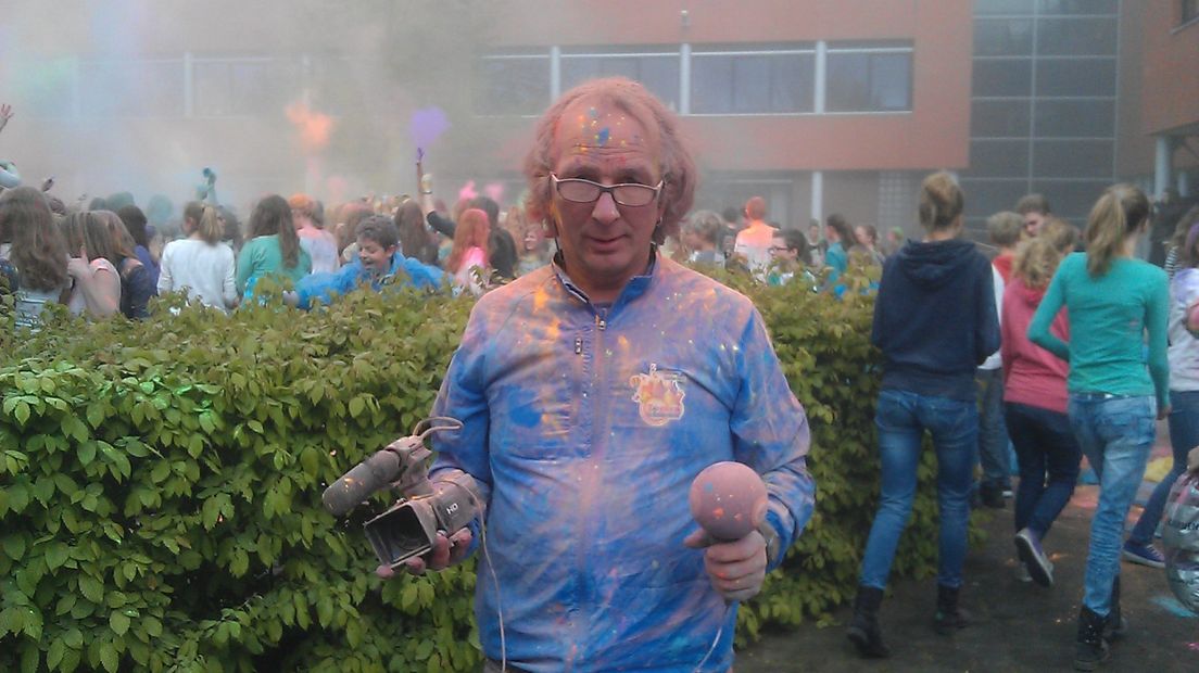 Wie vandaag op het Johannes Fontanus College in Barneveld geen kleur wilde bekennen, moest dekking zoeken.