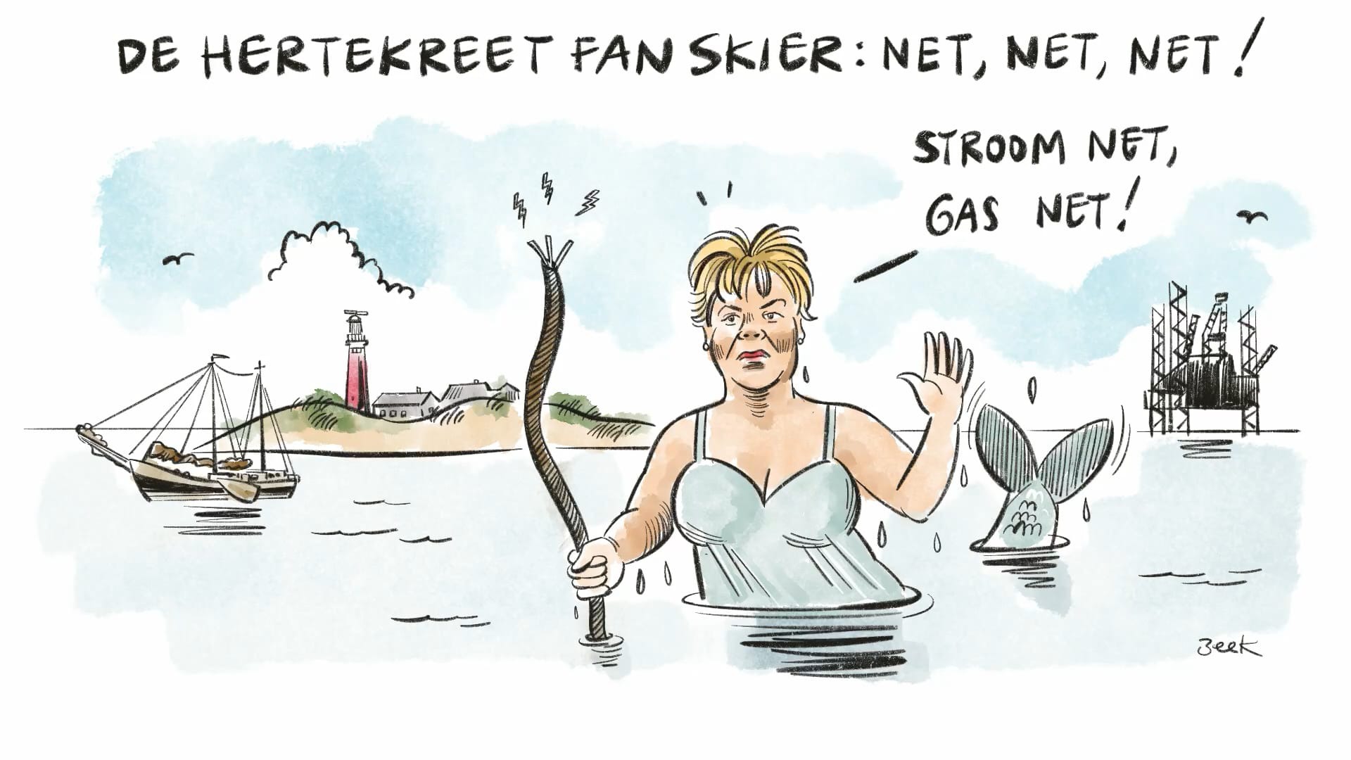 De cartoon van Gerco van Beek over Ineke van Gent
