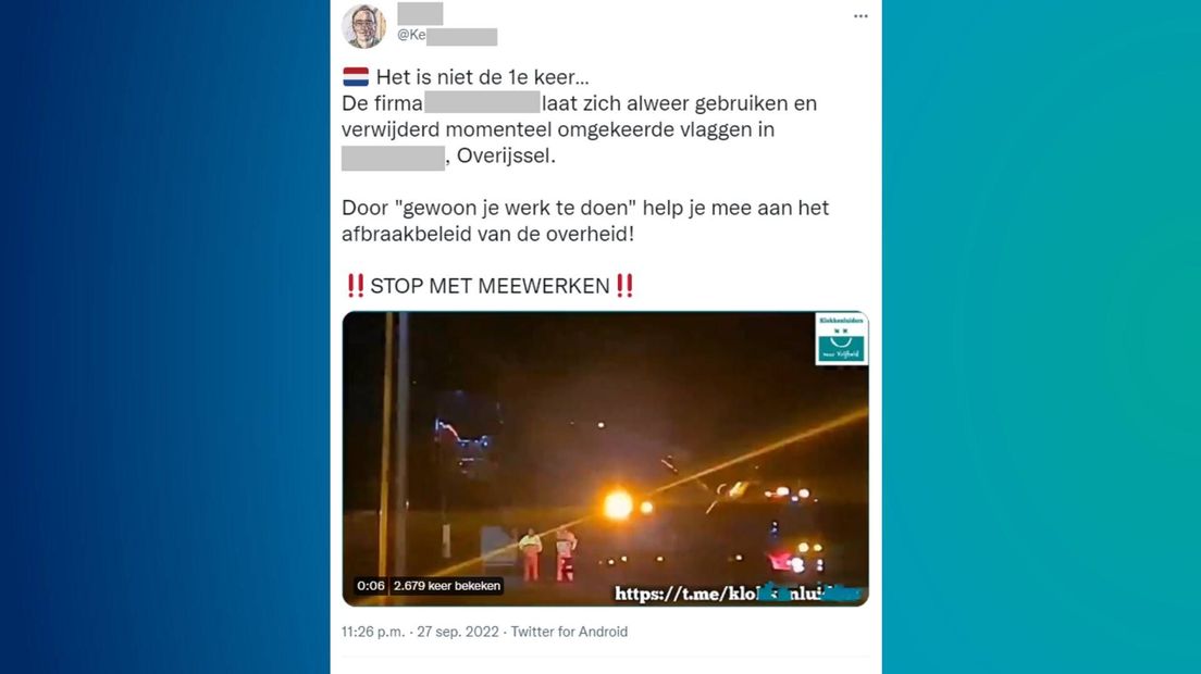 Dit is nog een van de nettere berichten op sociale media