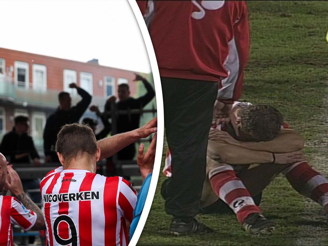 Sparta viert feest met supporters (2021) en Danny Schenkel baalt na de bekeruitschakeling door FC Utrecht (2004)