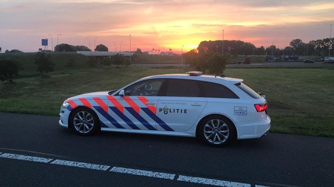 De politie wachtte de gestolen auto op bij knooppunt Hoevelaken