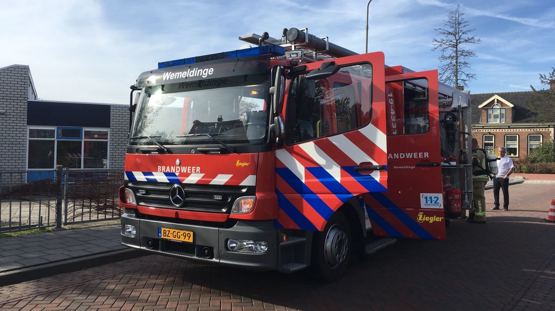 De brandweer in Wemeldinge