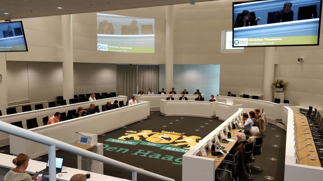 De raadzaal van Den Haag.