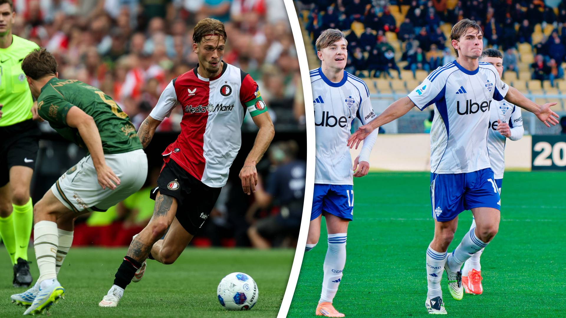 Luciano Valente van Feyenoord, Jesus Rodriguez en Nico Paz van Como