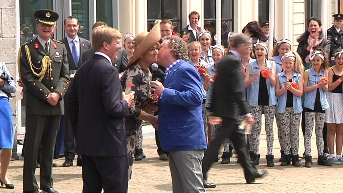 Spreekstalmeester Ruud Hagg in Vianen kust Máxima.