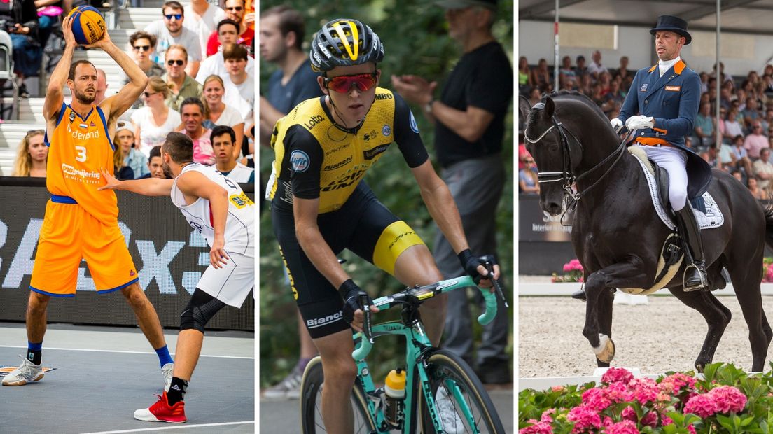 Genomineerden Sportman van het jaar: Jesper Jobse, Antwan Tolhoek en Hans Peter Minderhoud (vlnr)