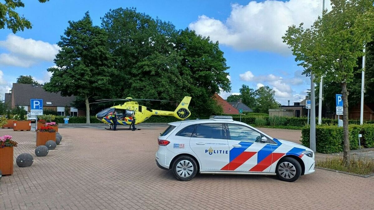 Persoon gewond na val met fiets in Damwâld, ook traumahelikopter ter plaatse