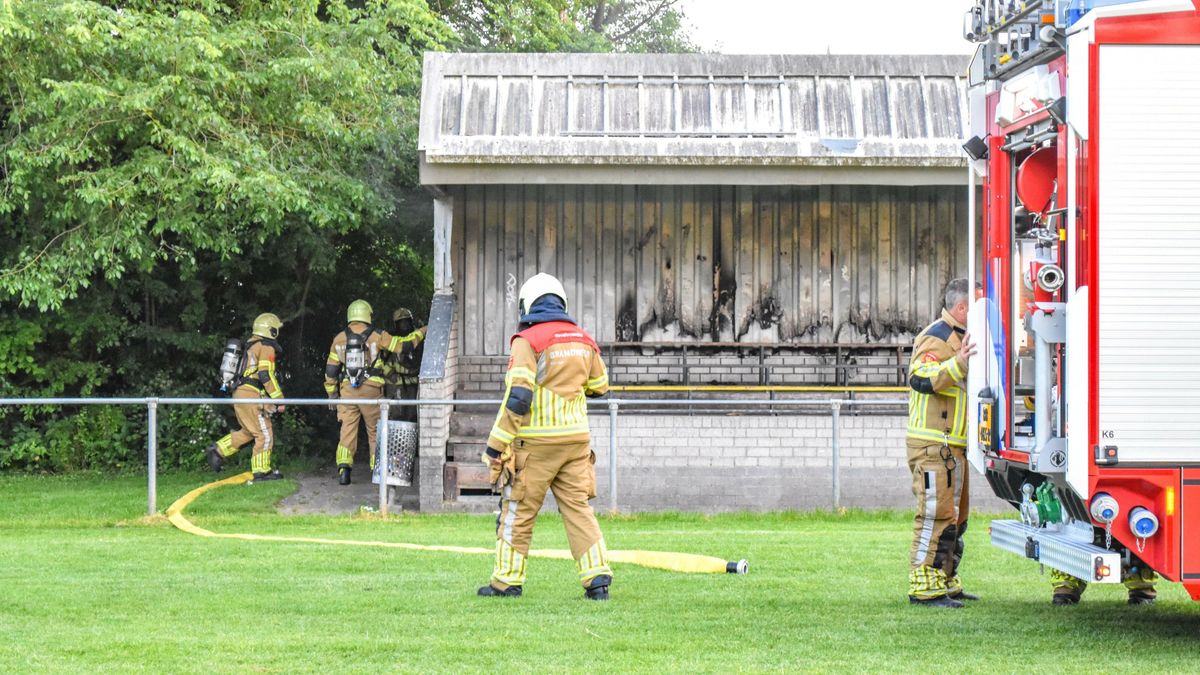 Brand op tribune van voetbalclub in Bolsward