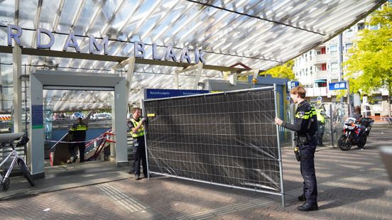Treinverkeer bij Blaak rijdt weer na aanrijding. Treinverkeer bij Blaak rijdt weer na aanrijding.