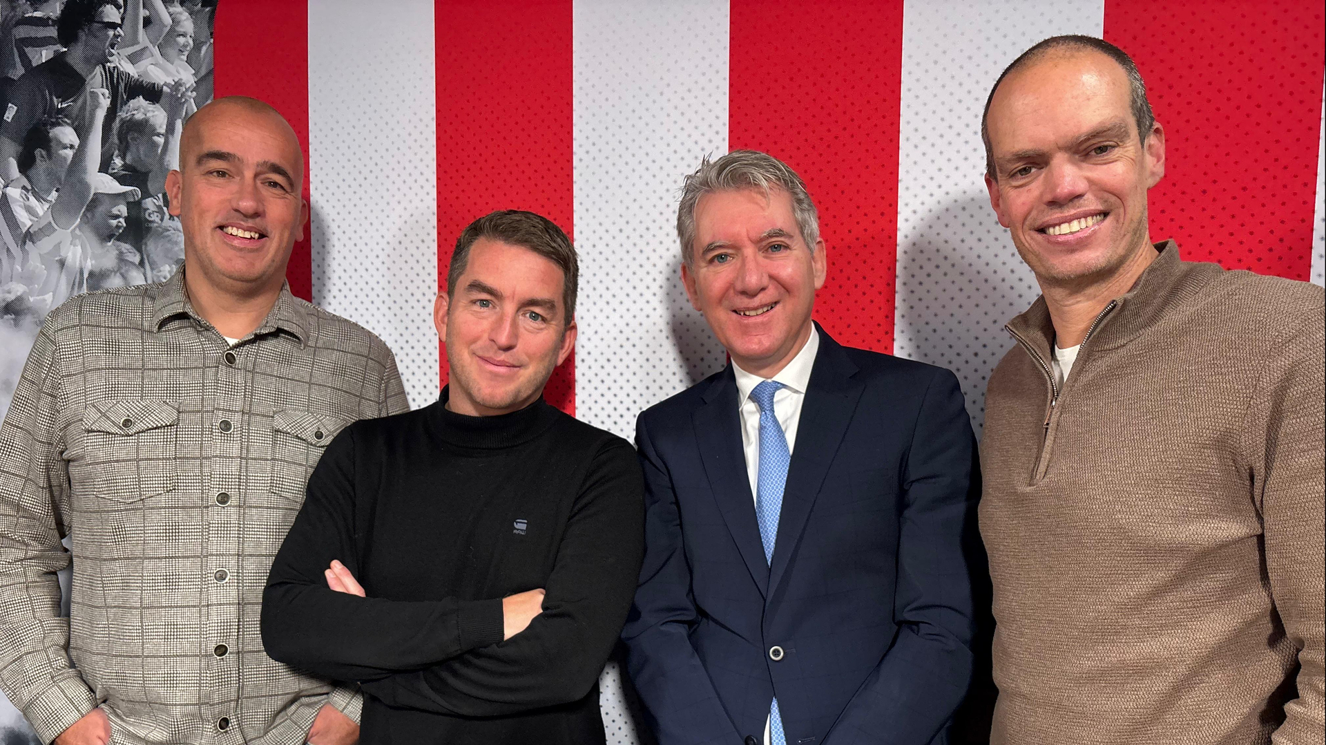 Ruud van Os, Anton Slotboom, Robert De Boeck en Frank Stout in Sparta naar Voren!