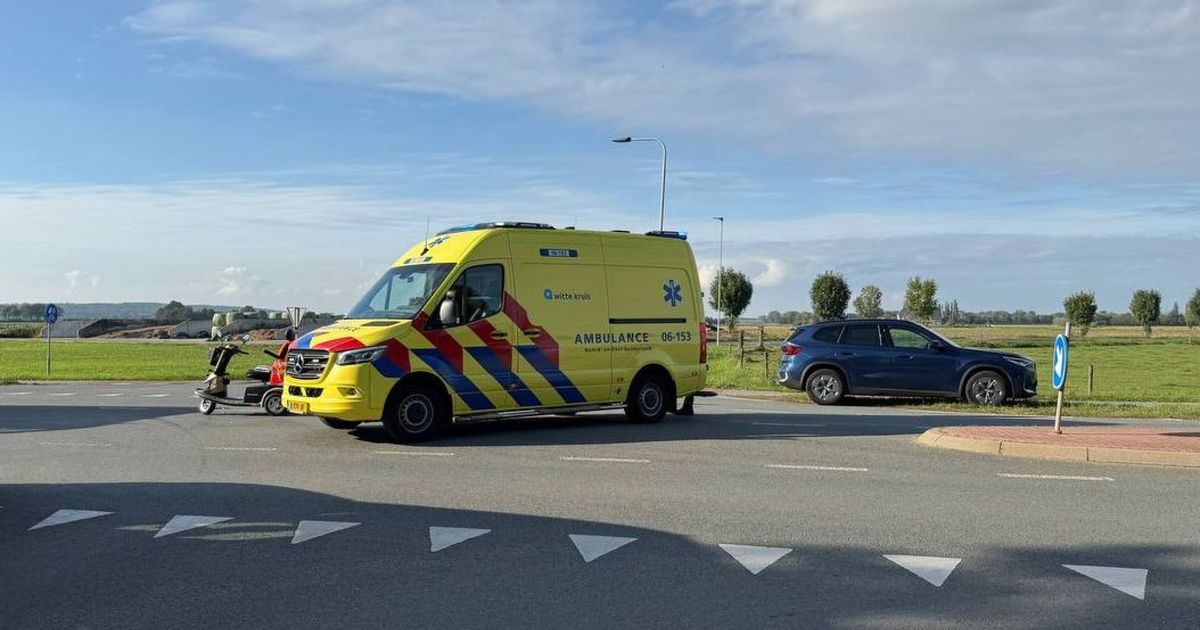 Bestuurder scootmobiel gewond bij eenzijdig ongeval