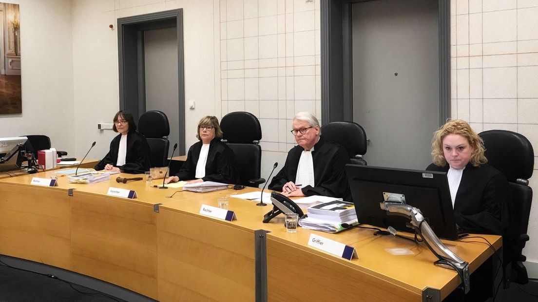 De rechtbank in Assen tijdens de pro-formazitting (Rechten: RTV Drenthe/Edwin van Stenis)