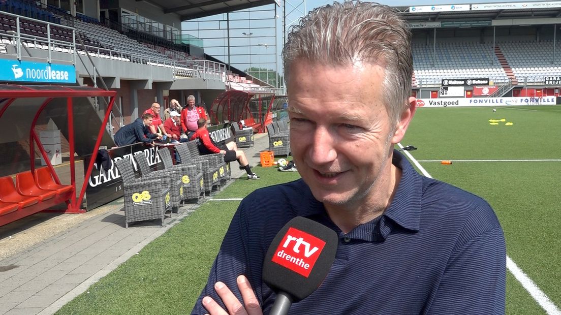 De jarige Ronald Lubbers is alleen maar met de komende twee wedstrijden van Emmen bezig (Rechten: RTV Drenthe)