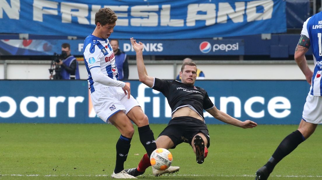 Siekman in actie tegen Heerenveen (Rechten: Gerrit Rijkens)