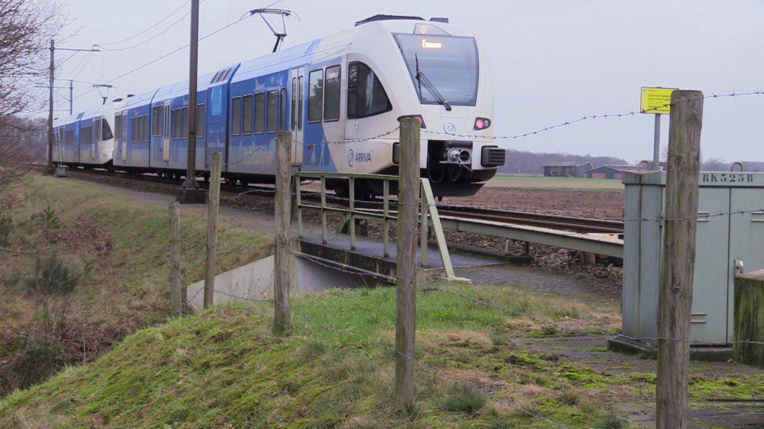 Voorlopig geen treinen tussen Coevorden en Gramsbergen (Rechten: Van Oost Media)