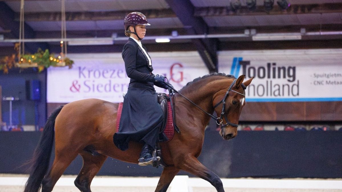 Chaja Kolthoff-Voest pakt zilver in Exloo bij debuut EK Iberische paarden