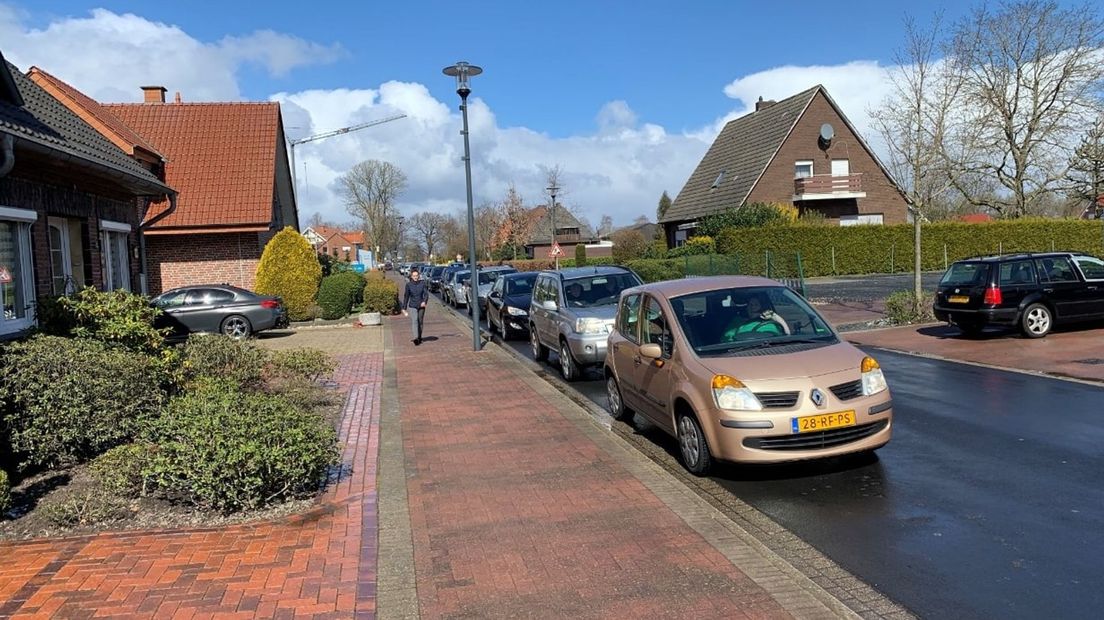 File voor het tanken in Duitsland