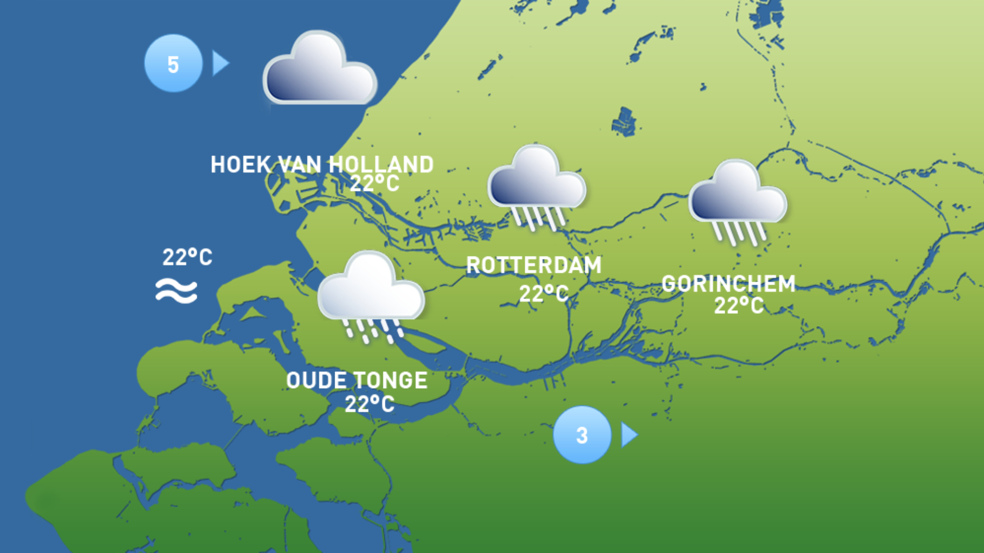 Het weerbeeld van dinsdag 18 augustus.