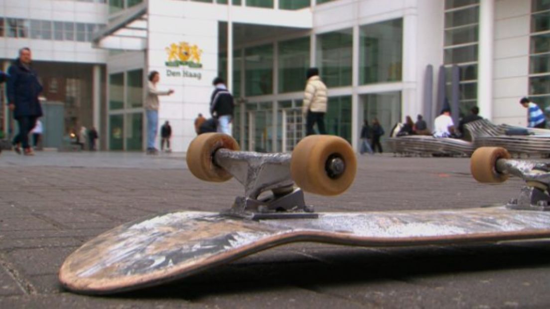 Skateboard op Spui