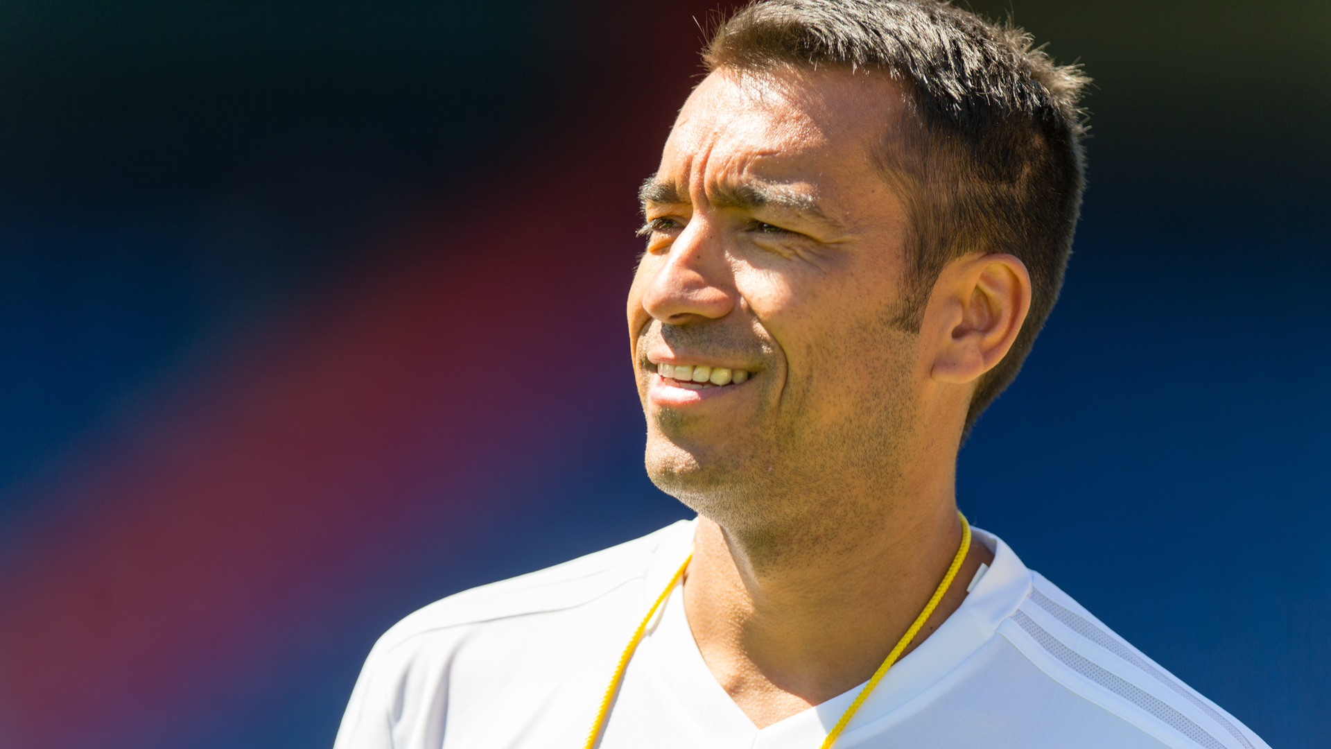 Giovanni van Bronckhorst bij een eerdere training van Feyenoord