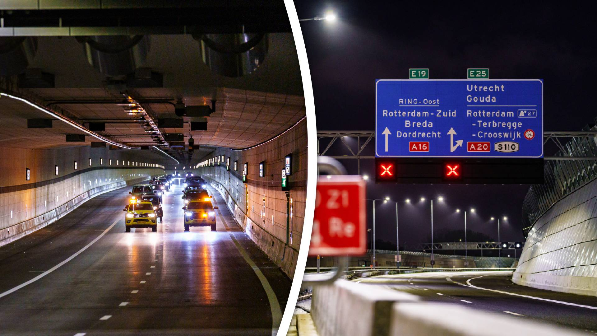 De nieuwe A16 is in de nacht van zondag op maandag geopend