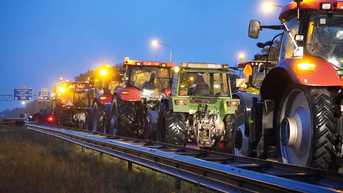 Boeren blokkeerden de snelweg