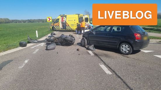 botsing automobilist en motorrijder • supermarkt ontruimd na gaslucht. botsing automobilist en motorrijder • supermarkt ontruimd na gaslucht.